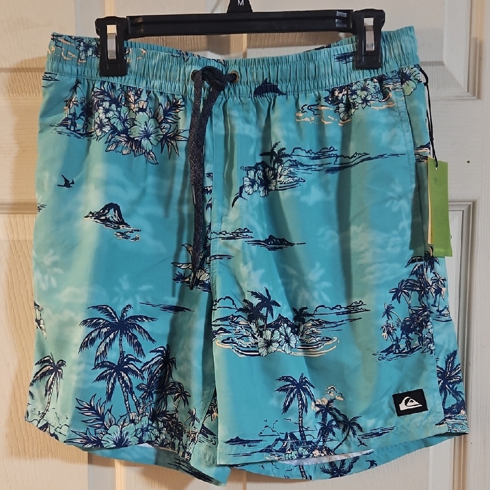 Quiksilver Men's Everyday Mix Volley 17" Elastic Waist Shorts: BLUE: NWT: SIZE M